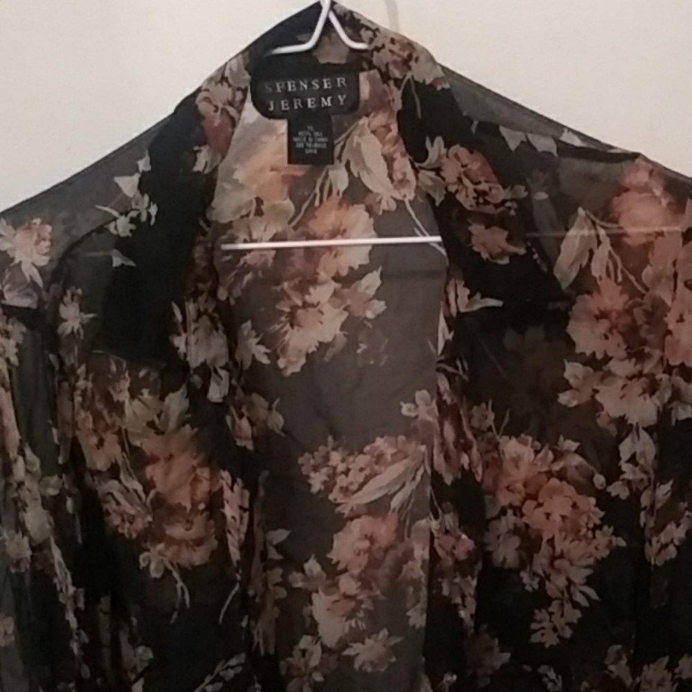 Dark floral blouse